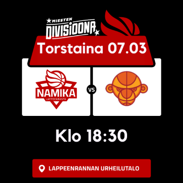 Lappeenrannan Namikan Viimeinen Kotipeli (Torstaina 07.03) Klo 18:30 vs MuKi