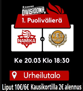 Puolivälierät Alkavat Lappeenrannan Urheilutalolla Keskiviikkona 20.03 Klo 18:30 Perniötä Vastaan