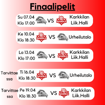 Namika vs Karkkila Finaaliohjelma